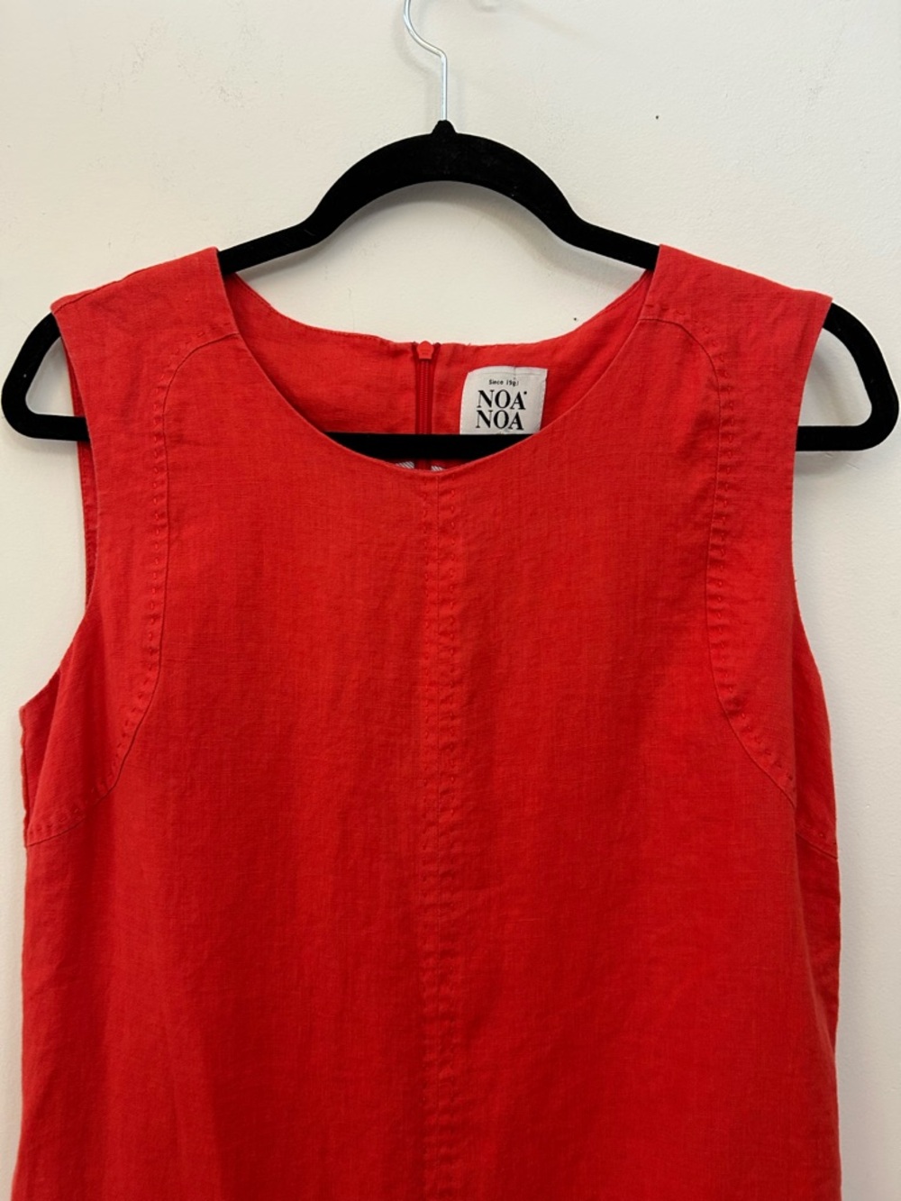 Noa Noa Linen Sleeveless Shift Dress Pockets - Picture 3 of 10